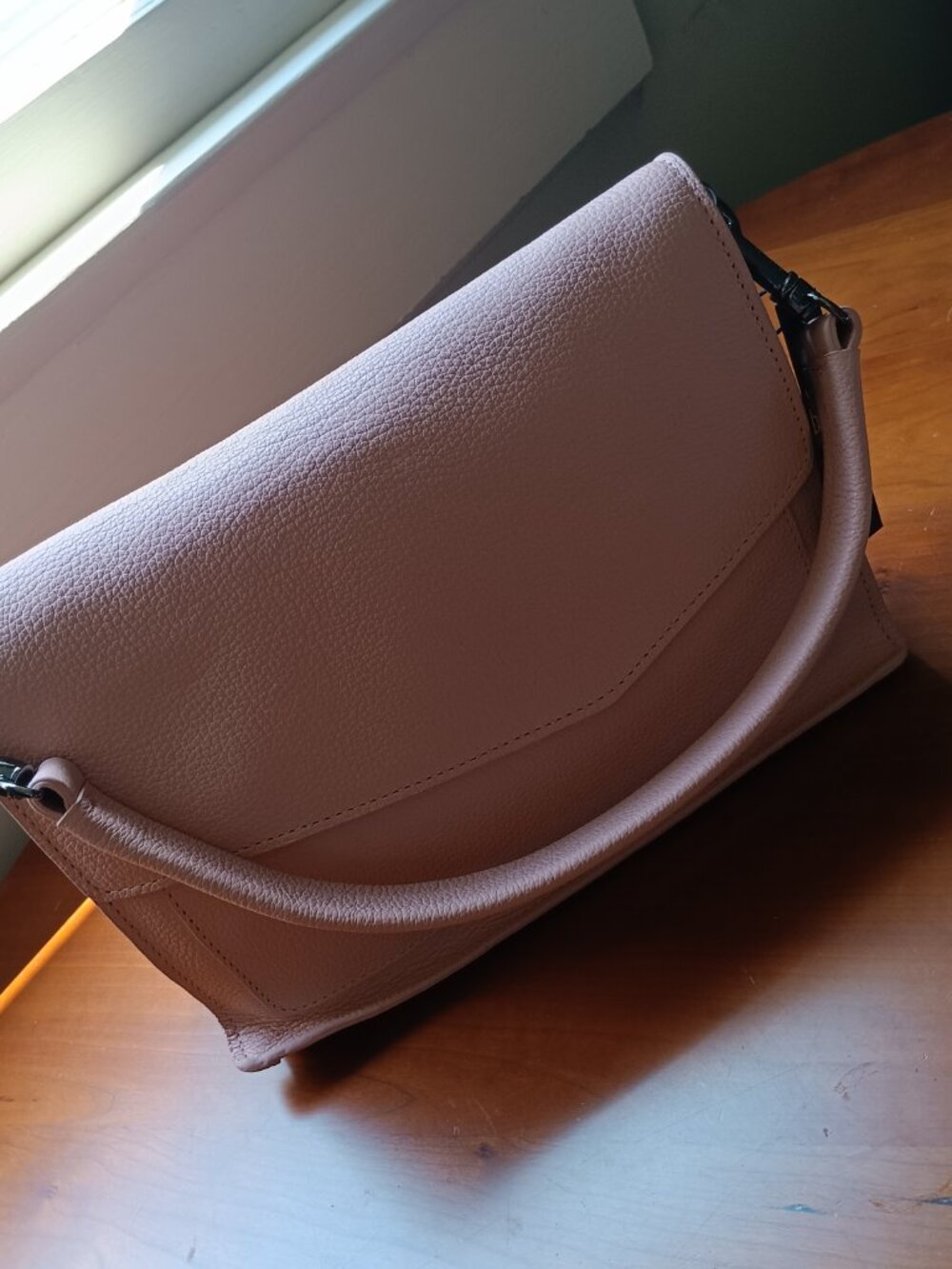 NWT Botkier Leather Cobble Hill Flap Hobo Rose Quartz